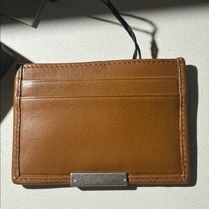 NWT✨All Saints Brown Leather Card Holder